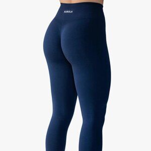 Aurola Navy Seamless Scrunch Active Leggings